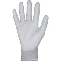 Gants blancs KnitActiv dissipatifs &eacute;lectrostatiques et peu pelucheux, 5, R&ecirc;vetement Polyur&eacute;thane, Calibre 13, Enveloppe en Nylon/Coton NRZ Safety Inc.