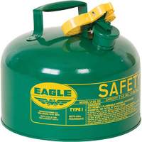 Safety Can for Combustibles, Type I, Galvanized Steel, 2.5 US gal., Green, FM Approved/UL/ULC Listed NRZ Safety Inc.
