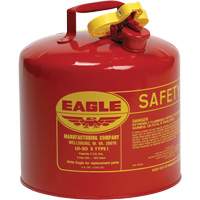Safety Can for Flammables, Type I, Galvanized Steel, 5 US gal., Red, FM Approved/UL/ULC Listed NRZ Safety Inc.
