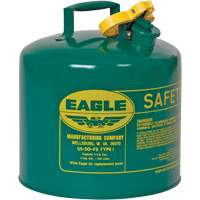 Safety Can for Combustibles, Type I, Galvanized Steel, 5 US gal., Green, FM Approved/UL/ULC Listed NRZ Safety Inc.