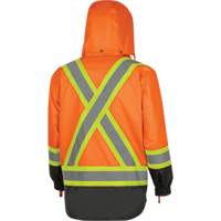 5056 Pioneer&reg; Yukon 7-in-1 Waterproof Winter Safety Parka, Polyester, Black/High Visibility Orange, X-Small NRZ Safety Inc.