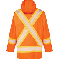 R804 Hurricane Rain Jacket, Small, High Visibility Orange NRZ Safety Inc.
