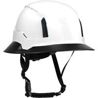 Wide Clip-On Full Brim for RZRBack Climbing Helmet, White NRZ Safety Inc.