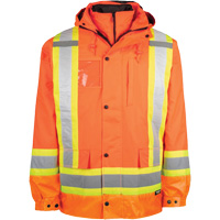 High-Visibility 7-in-1 Jacket, Polyester, High Visibility Orange, X-Small NRZ Safety Inc.