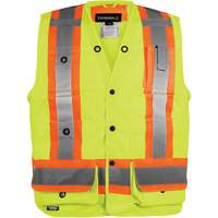 Veste haute visibilit&eacute; pour arpenteur, Orange haute visibilit&eacute;, Petit, Polyester NRZ Safety Inc.