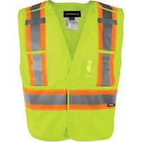 Gilet haute visibilit&eacute; &agrave; d&eacute;tachement rapide en 5 points, Orange haute visibilit&eacute;, Moyen/Petit, Polyester NRZ Safety Inc.