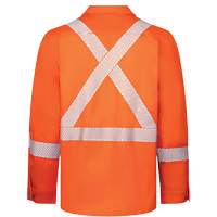 Chemise de travail haute visibilit&eacute; &agrave; bandes segment&eacute;es 7 oz de luxe Avenger, Style 652, Hommes, Petit, Orange NRZ Safety Inc.
