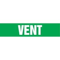 Marqueurs de tuyau "Vent", Autocollant, 4" h x 24" la, Blanc/vert NRZ Safety Inc.