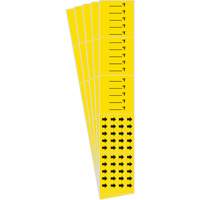 Marqueurs de tuyau avec espace vierge suivi du symbole °F , Autocollant, 2-1/4" h x 14" la, Noir sur jaune NRZ Safety Inc.
