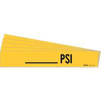 "PSI" Pipe Marker, Self-Adhesive, 2-1/4" H x 14" W, Black on Yellow NRZ Safety Inc.