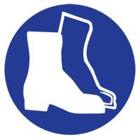 Right to Know Pictogram Labels -Boots, Vinyl, Sheet, 1" L x 1-1/8" W NRZ Safety Inc.