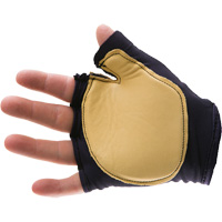 Anti-Impact Tool Grip Fingerless Right-Hand Glove, Size X-Small, Grain Leather Palm NRZ Safety Inc.