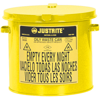 Oily Waste Cans, FM Approved/UL Listed, 2 US gal., Yellow NRZ Safety Inc.