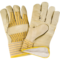 Winter-Lined Patch-Palm Fitters Gloves, Large, Grain Cowhide Palm, Cotton Fleece Inner Lining NRZ Safety Inc.