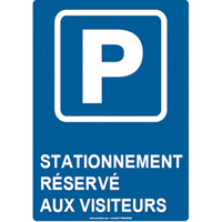 Reserved Parking Sign, 14" x 10", Aluminum, French with Pictogram NRZ Safety Inc.