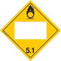 Oxidizer TDG Placard, Adhesive Vinyl NRZ Safety Inc.