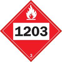 1203 Gasohol & Gasoline Flammable Liquid TDG Placard, Adhesive Vinyl NRZ Safety Inc.