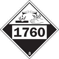 1760 Aluminum Phosphate Corrosive Materials TDG Placard, Plastic NRZ Safety Inc.