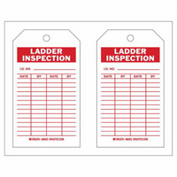 Inspection Record Tags, Polyester, 4" W x 7" H, English NRZ Safety Inc.