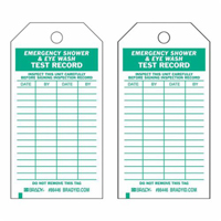 Test Record Tags, Polyester, 4" W x 7" H, English NRZ Safety Inc.