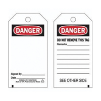 &eacute;tiquettes de pr&eacute;vention des accidents, Polyester, 3" la x 5-3/4" h, Anglais NRZ Safety Inc.