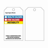 Self-Laminating Right-To-Know Tags, Polyester, 3" W x 5-3/4" H, English NRZ Safety Inc.