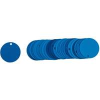 Blank Round Valve Tags, Aluminum, 2" dia NRZ Safety Inc.