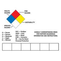 Blank Write-On Container Label, Vinyl, Sheet, 14" L x 10" W NRZ Safety Inc.