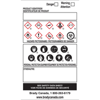 OTS WHMIS Labels, Vinyl, Sheet, 5" L x 5" W NRZ Safety Inc.