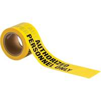 Barricade Tape, English, 3" W x 200' L, 3 mils, Black on Yellow NRZ Safety Inc.