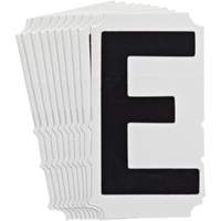 Quick-Align&reg; Individual Gothic Number and Letter Labels, E, 4" H, Black NRZ Safety Inc.