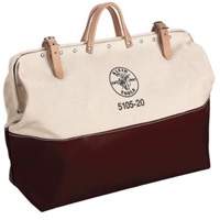 20" Heavy-Duty High-Bottom Tool Bag, Canvas, 1 Pockets, Natural NRZ Safety Inc.