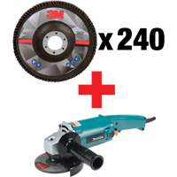 769F Flap Disc & Angle Grinder Kit, 5" x 7/8", Type 29, 40+ Grit, Ceramic NRZ Safety Inc.