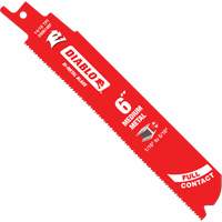 Medium Metal Reciprocating Saw Blade, Bi-Metal, 14-18 TPI, 6" L x 1" W NRZ Safety Inc.