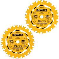 Assortiment de lames de scie circulaire, 6-1/2", 18/24 dents, Pour Bois NRZ Safety Inc.