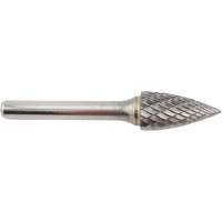 Tree Shape Pointed End Carbide Shipyard Bur, SG-5, 1/2" Dia., 1/4" Shank, 1" Depth of Cut NRZ Safety Inc.
