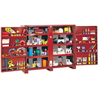 Armoire &agrave; tablettes Jobsite, Acier, 49 pi³, Rouge NRZ Safety Inc.