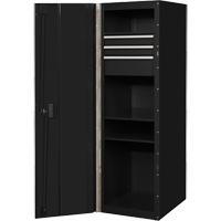 RX Series Side Cabinet, 3 Drawers, 19" W x 25" D x 61" H, Black NRZ Safety Inc.