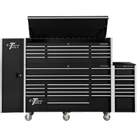 RX Series Side Cabinet, 3 Drawers, 19" W x 25" D x 61" H, Black NRZ Safety Inc.