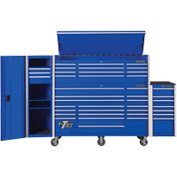 RX Series Side Cabinet, 3 Drawers, 19" W x 25" D x 61" H, Blue NRZ Safety Inc.