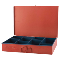 Compartment Box With 12 Adjustable Compartments, 12" D x 18" W x 3" H, Red NRZ Safety Inc.