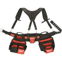 Contractor Work Belt With  Suspension Rig, Nylon, Black NRZ Safety Inc.