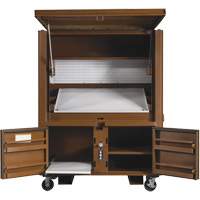 Field Office Jobsite Box, 33" W x 63" D x 80" H, Steel, Red NRZ Safety Inc.