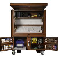 Field Office Jobsite Box, 33" W x 63" D x 80" H, Steel, Red NRZ Safety Inc.