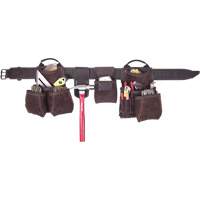 Deluxe Contractor's Tool Belt, Leather, Tan NRZ Safety Inc.