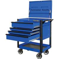 EX Deluxe Series Tool Cart, 4 Drawers, 22-7/8" L x 33" W x 44-1/4" H, Blue NRZ Safety Inc.
