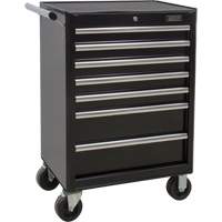 Industrial Tool Cart, 7 Drawers, 27" W x 18-3/4" D x 39" H, Black NRZ Safety Inc.