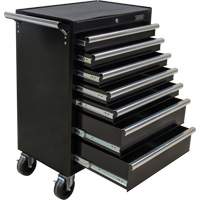 Industrial Tool Cart, 7 Drawers, 27" W x 18-3/4" D x 39" H, Black NRZ Safety Inc.