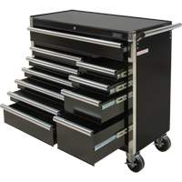Industrial Tool Cart, 11 Drawers, 41" W x 18-3/4" D x 39-1/3" H, Black NRZ Safety Inc.