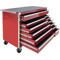 Chariot &agrave; outils industriel, 12 tiroirs, 56" la x 24-1/2" p x 38-1/8" h, Rouge NRZ Safety Inc.